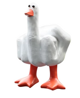 Lustige Dekofigur Hand im Entendesign zeigt Stinkefinger, erhaeltlich in sechs verschiedenen Farben.
