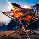 Feuerstelle Feuerschale tragbar zusammenklappbar 42 x 42 cm