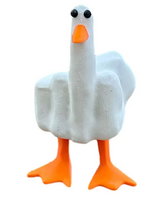 Lustige Dekofigur Hand im Entendesign zeigt Stinkefinger, erhaeltlich in sechs verschiedenen Farben.