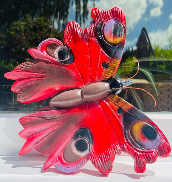 Dekofigur Gartenfigur Schmetterling PVC wetterfest 29 cm 