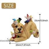 gartenzwerge mit hund gartendekoration geschenkidee gnome garden-gnome hunde-statue labrador