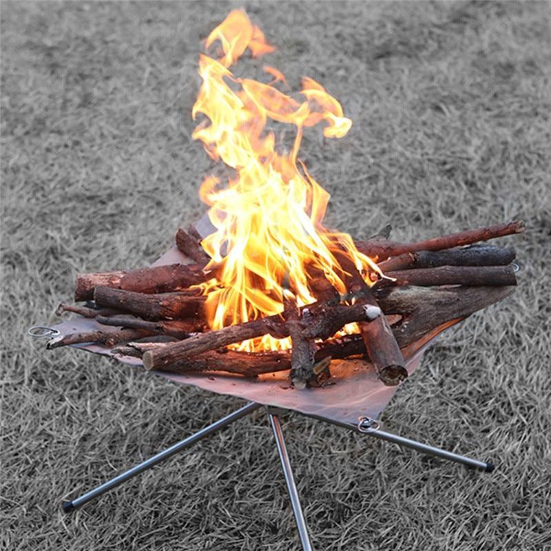 Feuerstelle Feuerschale tragbar zusammenklappbar 42 x 42 cm