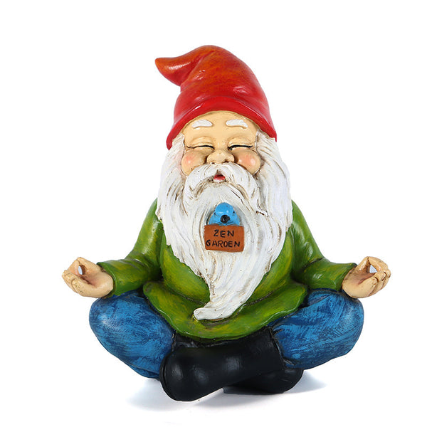 gartenzwerg zen meister buddha yoga meditation gartenfigur dekofigur geschenkidee geschenkfigur