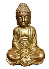 Dekofigur Gartenfigur Statue Buddha Gold Groß Steinfigur SEWAS