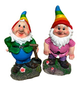 Gartenzwerge 2 stück set regenbogemütze LGBT gay lesbian schwul lesbisch 18 cm SEWAS gartendeko innendeko kaufen