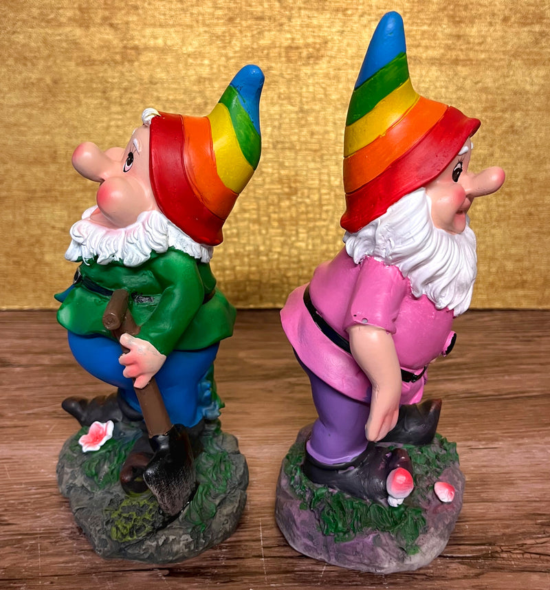 Gartenzwerge 2 stück set regenbogemütze LGBT gay lesbian schwul lesbisch 18 cm SEWAS gartendeko innendeko kaufen