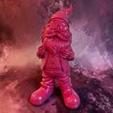 SEWAS Gartenzwerg gartenfigur pink pink-glossy gnome gardengnome dekofigur