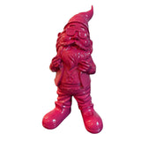 SEWAS Gartenzwerg gartenfigur pink pink-glossy gnome gardengnome dekofigur