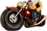gartenzwerg rocker biker bier gartendeko gartenfigur motorrad-rocker_35cm