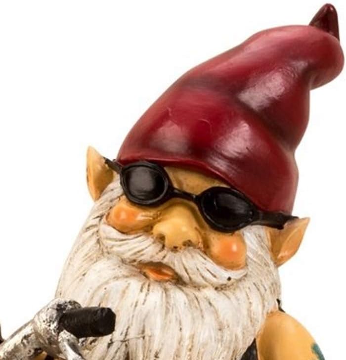 gartenzwerg rocker biker bier gartendeko gartenfigur motorrad-rocker_35cm