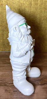 Gartenzwerg Weiß pastell grün violett gartenfigur dekofigur wetterfest SEWAS