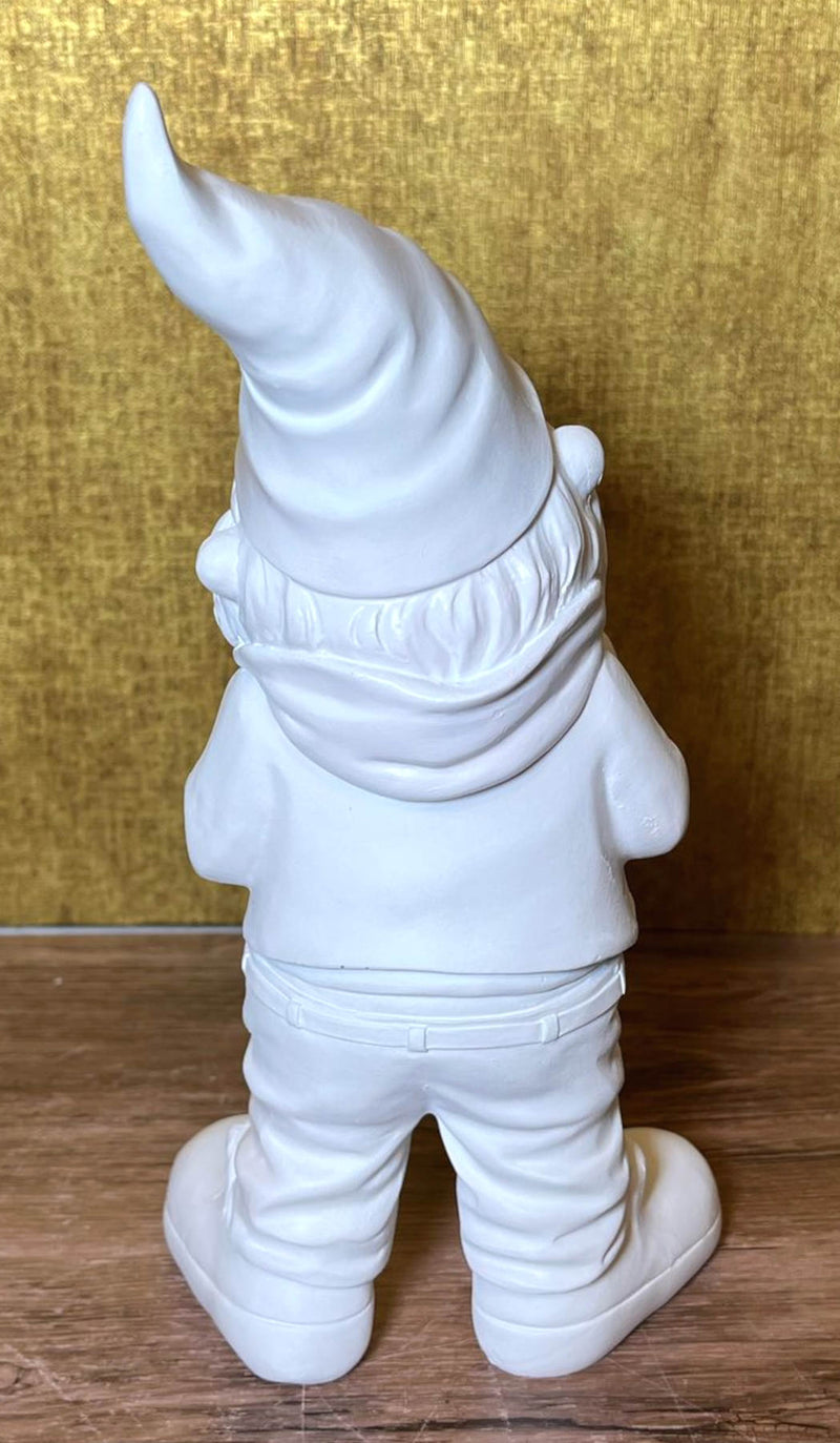 Gartenzwerg Weiß pastell grün violett gartenfigur dekofigur wetterfest SEWAS