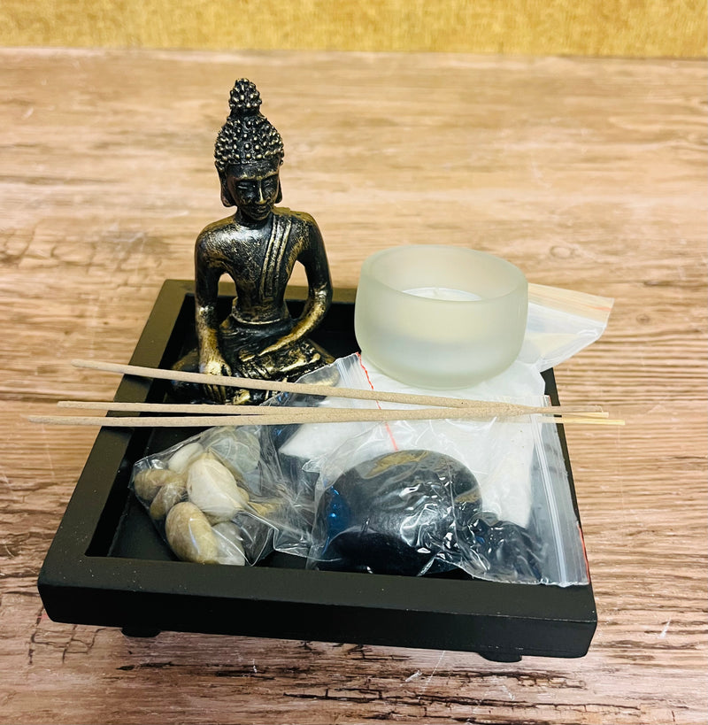 Kerzenhalter Räucherstäbchen Buddah Geschenke Set Ketze Tempel SEWAS