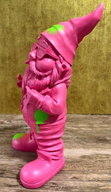 Gartenzwerg rosa pink kleeblatt glücksbringer gartenfigur dekofigur wetterfest SEWAS