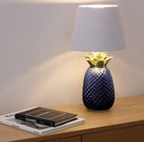 Tischleuchte Lampe Schlafzimmerlampe Arbeitslampe Ananaslampe Dekolampe Kolonial SEWAS wohnzimmerlampe 40 cm ananas design