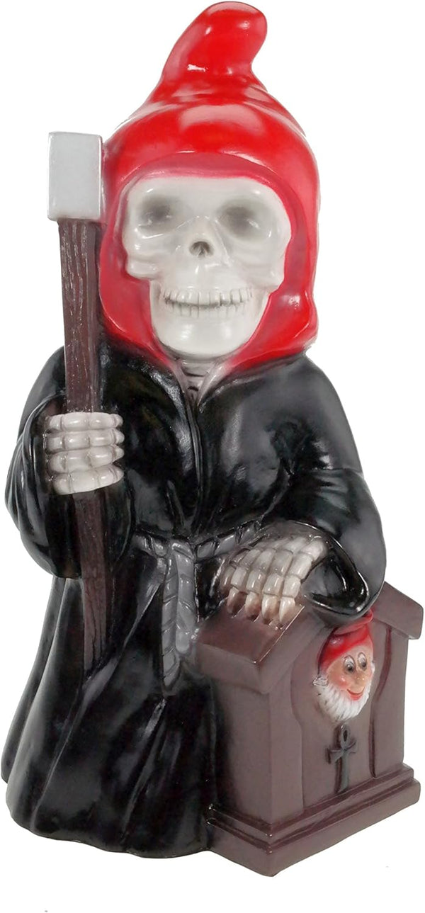 Gartenzwerg Sensemann Reaper Halloween Horror 34cm PVC wetterfest Zombie gartenfigur