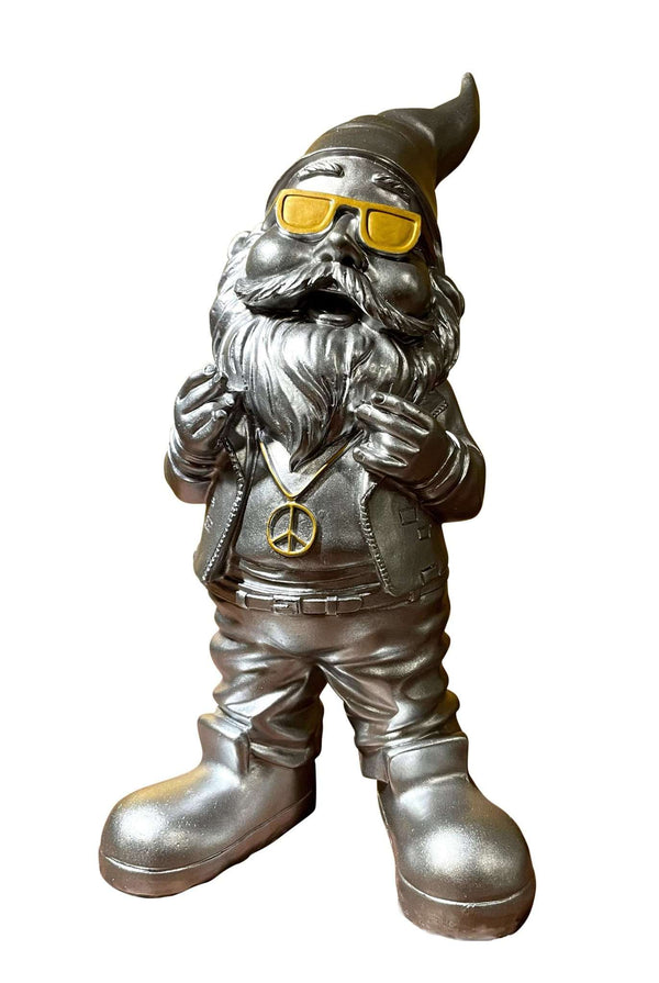 Gartenzwerg Silber Gold gartenfigur dekofigur wetterfest SEWAS