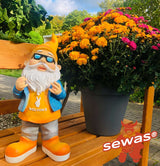Gartenzwerg gartenfigur groß rocker 40cm welcome deko haustür deko willkommensschild SEWAS
