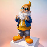 Gartenzwerg gartenfigur groß rocker 40cm welcome deko haustür deko willkommensschild Orange Blau SEWAS