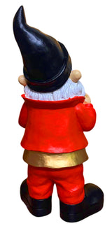 Gartenzwerg gartenfigur groß rocker 40cm welcome deko haustür deko willkommensschild schwarz-rot-gold volkszwerg