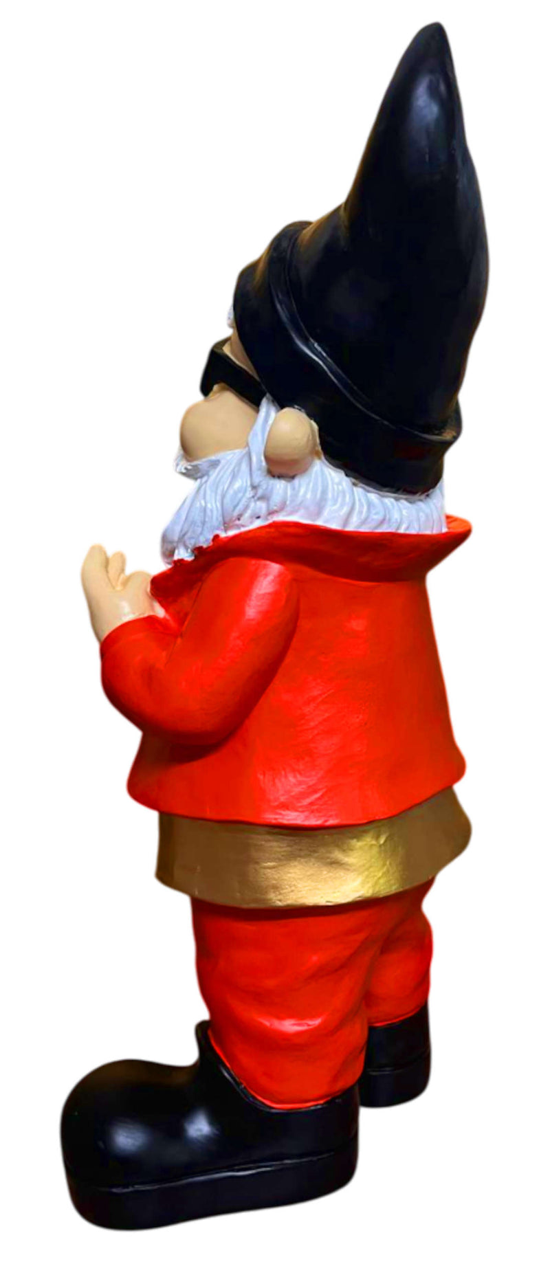 Gartenzwerg gartenfigur groß rocker 40cm welcome deko haustür deko willkommensschild schwarz-rot-gold volkszwerg