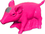 gartenfigur dekofigur glücksschwein pink kleeblatt glücksbringer 