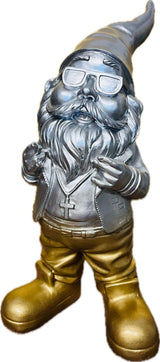 gartenzwerg gold-silber gold silber gartenfigur wichtel zwerg geschenkidee