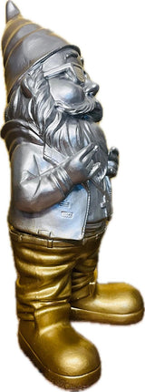 gartenzwerg gold-silber gold silber gartenfigur wichtel zwerg geschenkidee