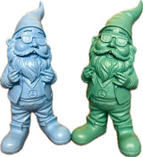 Gartenzwerg himmelblau blau babyblau blue grün gartenfigur dekofigur wetterfest SEWAS