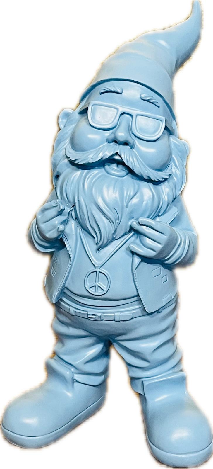 Gartenzwerg himmelblau blau babyblau blue grün gartenfigur dekofigur wetterfest SEWAS
