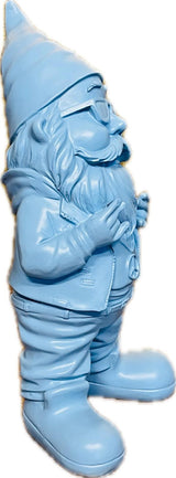 Gartenzwerg himmelblau blau babyblau blue grün gartenfigur dekofigur wetterfest SEWAS