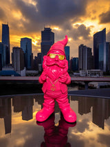 Gartenzwerg Pink Gold lustig Pride wetterfest Dekofigur SEWAS