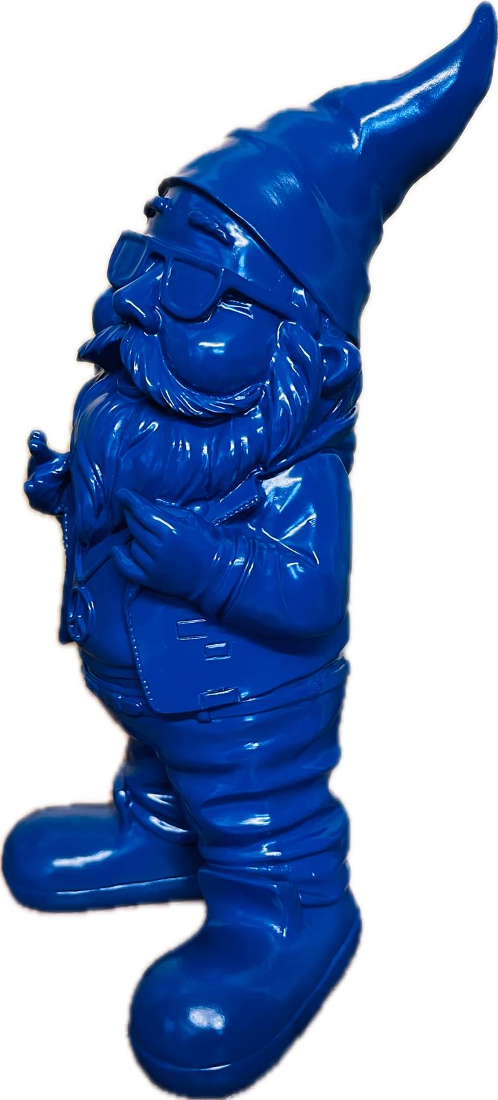 Gartenzwerg blau gartenfigur garden gnome wichtel wetterfest Dekofigur SEWAS