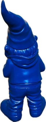 Gartenzwerg blau gartenfigur garden gnome wichtel wetterfest Dekofigur SEWAS