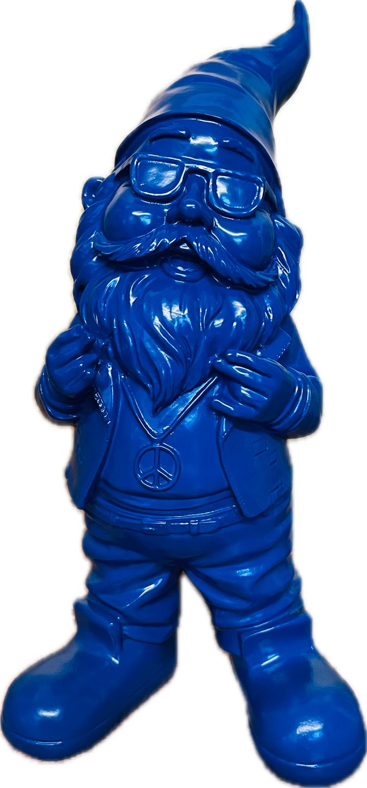 Gartenzwerg blau gartenfigur garden gnome wichtel wetterfest Dekofigur SEWAS