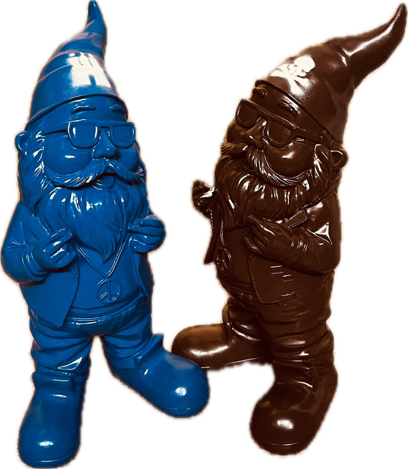 Gartenzwerg blau weiss hamburg wappen totenkopf braun gartenfigur garden gnome wichtel wetterfest Dekofigur SEWAS