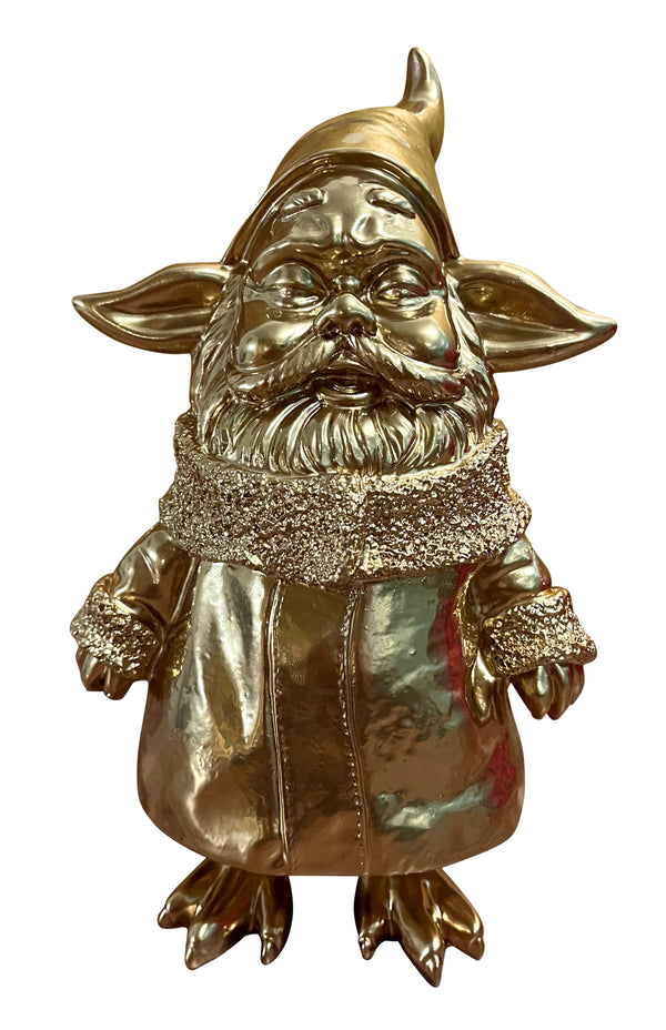 Gartenzwerg Dekofigur Meister Yoka Jedi Gold Chrome gartenfigur