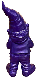gartenzwerg gartenfigur rocker lustiger-zwerg dark-purple lila rosa sewas