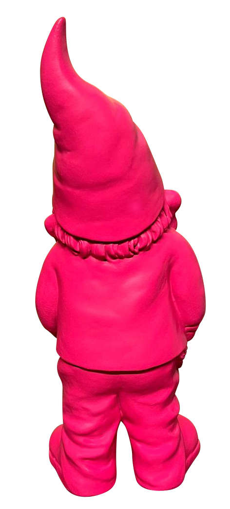gartenzwerg gartenfigur dekofigur dollarkette pink türkis geschenkidee