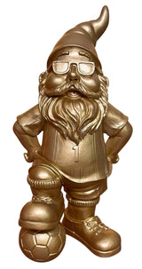 gartenzwerg SEWAS fußballspieler fussballspieler pokal gold trophäe fußballer retro trikot bundesliga adidas zwerg dekofigur gartenfigur