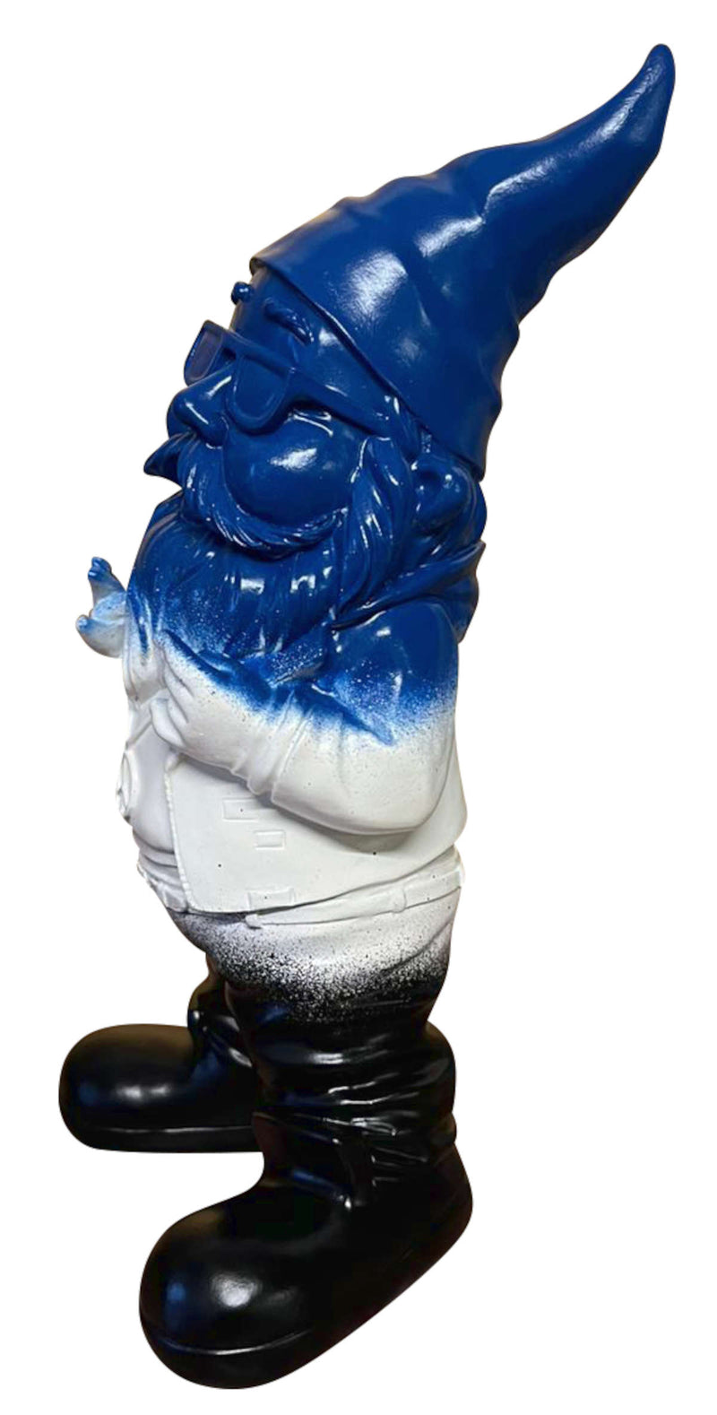 gartenzwerg gartenfigur zwerg dwarf gnome sewas-gartenzwerge sewas schwarz-weiß-blau