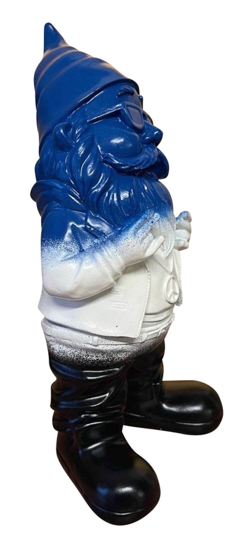 gartenzwerg gartenfigur zwerg dwarf gnome sewas-gartenzwerge sewas schwarz-weiß-blau