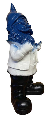Gartenzwerg gartenfigur groß rocker 40cm welcome deko haustür deko willkommensschild schwarz-weiß-blau