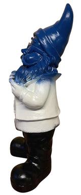 Gartenzwerg gartenfigur groß rocker 40cm welcome deko haustür deko willkommensschild schwarz-weiß-blau