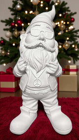 Gartenzwerg Weiß gartenfigur dekofigur wetterfest dekofigur geschenkidee weihnachtsdeko weihnachtsmann SEWAS