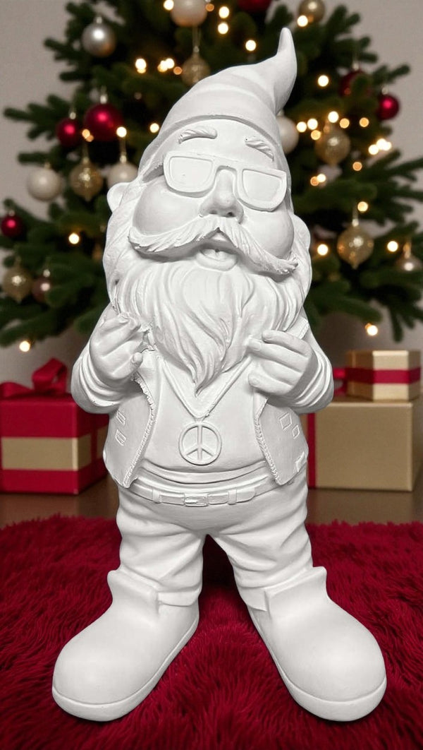 Gartenzwerg Weiß gartenfigur dekofigur wetterfest dekofigur geschenkidee weihnachtsdeko weihnachtsmann SEWAS