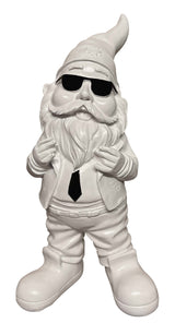 gartenzwerg im anzug mit krawatte in schwarz dekofigur gartenfigur gnome dwarf kunstharz figur