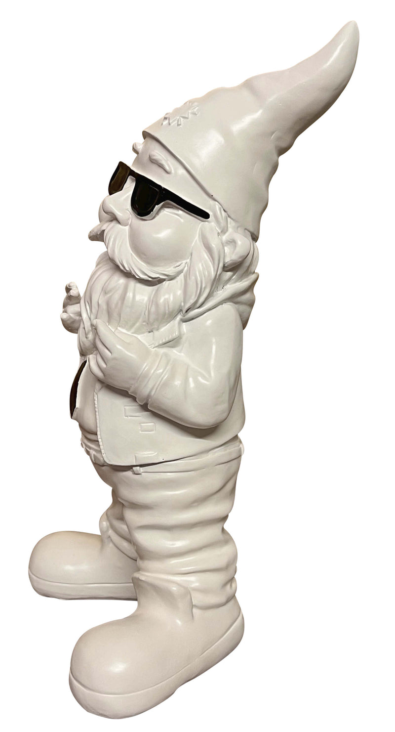 gartenzwerg im anzug mit krawatte in schwarz dekofigur gartenfigur gnome dwarf kunstharz figur
