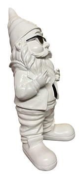gartenzwerg im anzug mit krawatte in schwarz dekofigur gartenfigur gnome dwarf kunstharz figur