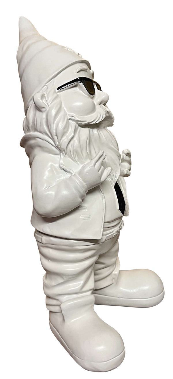 gartenzwerg im anzug mit krawatte in schwarz dekofigur gartenfigur gnome dwarf kunstharz figur